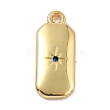 Brass Micro Pave Cubic Zirconia Charms ZIRC-I054-12G-05-1