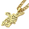 304 Stainless Steel Archangel Saint Michael Pendant Necklaces NJEW-S007-11G-2