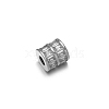 Stainless Steel Micro Pave Clear Cubic Zirconia Beads PW-WGF0840-03-1