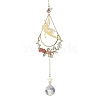 Brass Elf Moon Pendant Decoration HJEW-TA00226-1