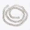 Electroplate Transparent Glass Beads Strands EGLA-A034-T3mm-E15-2