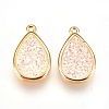 Resin Imitation Druzy Crystal Pendants KK-O101-A07-1