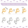 8Pcs 4 Style 304 Stainless Steel Open Cuff Rings Set RJEW-AB00011-3