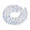 Electroplate Transparent Glass Beads Strands X-EGLA-N002-16-B03-2