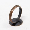 Adjustable Mixed Brass & Iron Pad Ring Settings DIY Finger Ring Findings X-KK-X0069-3