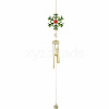 Christmas Alloy Snowflake & Iron & Eanmel Wind Chime PW-WGB12F7-03-1