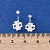 S999 Fine Silver Stud Earrings EJEW-F356-01S-3