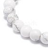 2Pcs Natural Howlite Stretch Bracelets Set BJEW-JB08673-02-7