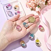 10Pcs Transparent Glass Pendants GLAA-YW0004-27-6