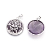 Natural Amethyst Pendants G-L512-J02-2