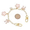 Flower & Bowknot Brass Bag Extension Chains AJEW-BA00137-3