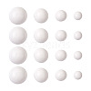 120Pcs 4 Styles Spray Painted White Wood Cabochons WOOD-TA0001-52-14