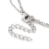 304 Stainless Steel Double Chains Multi-strand Anklet for Women STAS-E001-26P-3