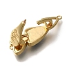 Brass with Shell Fold Over Clasps KK-H480-47G-02-2