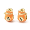 Money Bag Brass Enamel European Beads KK-CBA9CBD-17G-1