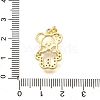 Rack Plating Brass Micro Pave Clear Cubic Zirconia Pendants KK-M309-39F-G-3