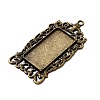 Vintage Tibetan Style Alloy Large Pendant Cabochon Bezel Settings X-TIBEP-M018-129AB-NF-3