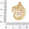 Brass Micro Pave Cubic Zirconia Pendants KK-M307-09G-3