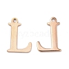 Ion Plating(IP) 304 Stainless Steel Alphabet Charms STAS-H122-L-RG-1