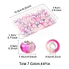 44Pcs 7 Styles UV Plating Resin European Beads RESI-FS0002-03-5