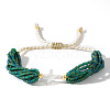 Glass Seed Braided Bead Bracelets LU8488-2