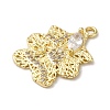 Rack Plating Brass Cubic Zirconia Pendants KK-M267-09G-2