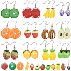 SUNNYCLUE DIY Dangle Earring Making Resin Pendants with Tone Iron Findings and Brass Earring Hooks DIY-SC0009-24-1