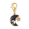 Moon with Star & Yin Yang Alloy Enamel Pendants Decoraiton HJEW-JM01634-4