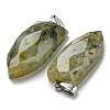 Natural Prehnite Pointed Pendants G-M405-07P-02-2