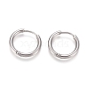 Tarnish Resistant 202 Stainless Steel Huggie Hoop Earrings X-EJEW-F111A-17mm-P-1