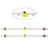 Handmade Evil Eye and Plastic Beaded Chains CHS-I019-04G-01-2