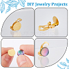 SOFPLATE 60Pcs 2 Colors Brass Clip-on Earring Settings KK-SP0001-11-6