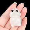 Natural Quartz Crystal Carved Frog with Eye Figurines PW-WG73755-10-1