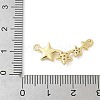 Brass Micro Pave Clear Cubic Zirconia Connector Charms KK-K298-27G-3