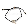 Adjustable Polyester Cord Slider Bracelets BJEW-H540-A06-G-4