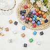 48Pcs Opaque Printed Acrylic Beads OACR-SC0002-92-6