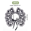 Detachable Fibre Lady's Flower Pattern Embroidered False Collars AJEW-WH0347-09-2