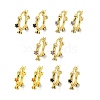 Brass Micro Pave Cubic Zirconia Hoop Earring EJEW-C088-30G-1