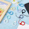 Gorgecraft 16Pcs 8 Colors Silicone Mobile Phone Finger Rings AJEW-GF0008-54-4