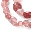 Natural Strawberry Quartz Beads Strands G-P497-01C-43-4