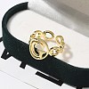 Brass Open Cuff Rings for Women RJEW-K289-01G-G-2