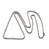 304 Stainless Steel Venice Chain Box Chain Necklaces NJEW-E049-03P-2