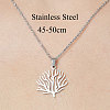 Non-Tarnish 201 Stainless Steel Tree Pendant Necklace NJEW-OY001-67-3