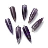 Natural Amethyst Pointed Pendants G-D040-01P-B07-1