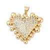 Brass Micro Pave Cubic Zirconia Pendants KK-A241-07G-1