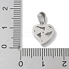 Ion Plating(IP) 304 Stainless Steel Micro Pave Cubic Zirconia Pendants STAS-Z107-04P-06-3