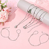 2Pcs Alloy Curb Chain Finger Ring Bracelets for Women BJEW-CY0001-06-3
