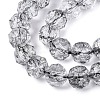 Crackle Transparent Glass Beads Strands GLAA-N063-10mm-02-4