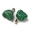 Synthetic Malachite Pendants G-Z067-02P-12-3