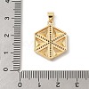 Brass Micro Pave Cubic Zirconia Pendants KK-U047-21GP-3